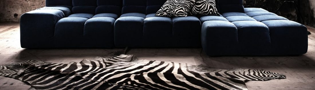 Elegant interiørdesign med sebraskinn - zebra